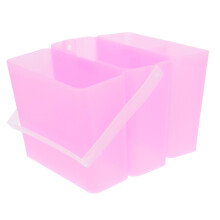 Paint Brush Cleaning Bucket with Removable Sections, Pink Watercolor Brush Rinser Cup for Artists Indoor Outdoor Use