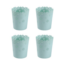 Versatile Household Storage Bucket With Chic Floral-Blue L