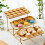 Triple Stacked Fruit Bowl Set Made Of Sturdy Ceramic-B 3
