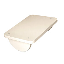 Natural Wood Footrest Support Stool With-Milky white and big