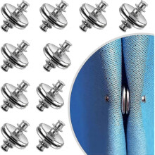 (17mm) 10pcs Curtain Magnets Closure, Curtain Weights Magnets With Back Tack, Prevent Lights From Leaking Button - RiRi