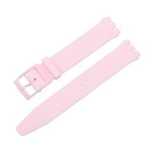 (pink) suitable for Ultra-thin Watch Band for Swatch Skin Strap Replacement Pin Buckle 16mm Silicone Rubber Wristband Red Navy Black White Watchband