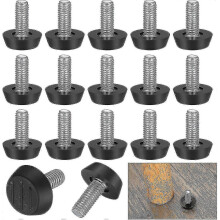 22 Pack Adjustable Furniture Leveling Legs, M8 X 20mm, Screw Leveling Feet, Floor Protector, Round Base, Chair Leg Screws - Pjun