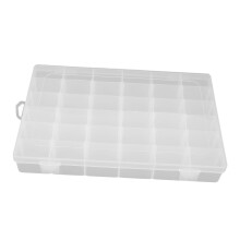 Craft Storage Organizer Box with Dividers for Jewelry Beads, Clear MultiCompartment Case for DIY Supplies