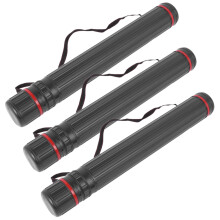 3pcs Telescopic Adjustable Poster Tube Set Black Document Storage for Art Prints Crease