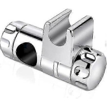 Hand Shower Holder, Wall Mounted Shower Rod, Adjustable Hand Shower Holder, Chrome Finish Quality ABS Plastic Notch, 18-25mm OD Sliding Bar Bathroom S