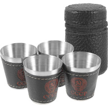 Portable Espresso Stainless Steel Wine Cup Steel Drinking Cups Nesting Shot Glass Set Metal Shot Glasses