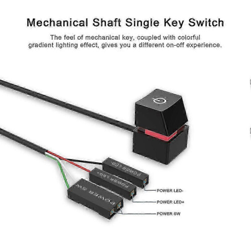 Portable On/off Pc Power Button Switch Cable Desktop Computer Switches Extension Cord for Home 400cm Blue Light 2