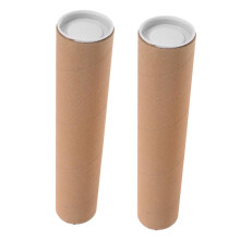 2pcs Kraft Tube Caps for Posters and Artwork, Durable Kraft Construction, Secure Tube Closure