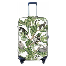 Monkey Lemur Elastic Luggage Cover, Scratch‑Resistant Washable Suitcase Protector 18‑32 Inch