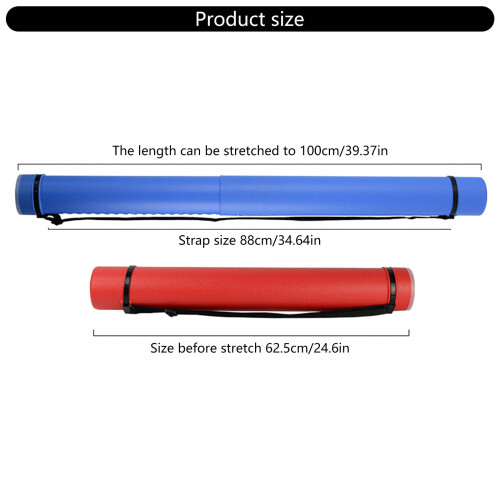 Telescopic Poster Tube with Adjustable Strap, Durable Extendable Case for Artwork Storage, Green 2