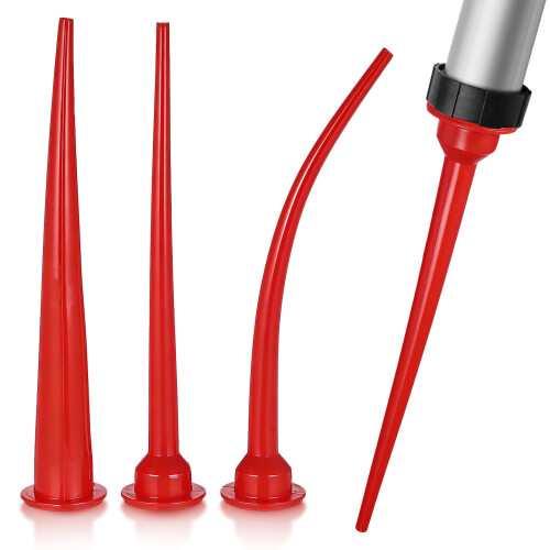 3Stk Caulking Applicator Rote Gummispitzen Verlängert Für Heim