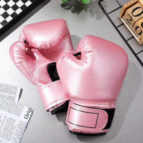 1Paar Boxhandschuhe Kinder Sparring PU Für Kickboxen Rosa 2