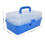 Plastic Tool Organizer Box, 3 Layer Folding Transparent Storage Case for Hardware Crafts and Home 4