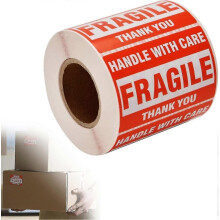 (C127) 500 Fragile Stickers Packing Sticker 2.5cm-4.5cm Strong Adhesive Labels Warning Labels Shipping Package Labels - PJ