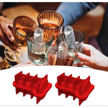 (Red) 2pcs Spoof Ice Cube Mold, Adult Prank Ice Cube Mold, Silicone Ice Cube Mold Novelty Party Ice Cubes Maker