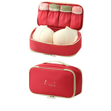 Travel Underwear Organizer Bag Waterproof Foldable 3in1 Lingerie and Socks Packing Cube Watermelon