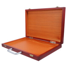 Wooden Art Supply Storage Box for Paint Brushes and Tools, Compact Lightweight Organizer for Outdoor Sketching