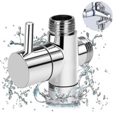 3-way Switch Valve Tap Adapter G1/2 Inch - Shower T Adapter, Brass Diverter for Tap for Hand Shower - Ri