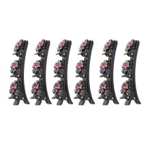 6pcs Double Layer Braided Hair Claw Clips Colorful
