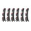 6pcs Double Layer Braided Hair Claw Clips Colorful 1