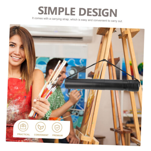 Adjustable Telescopic Art Tube with Shoulder Strap for Artwork Blueprints and Posters 2