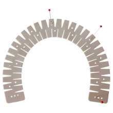 (Grey) Flex Hemmer Tailor's Hemming Aid, Flexible Hem Ruler Sewing Tool with Marking Holes, Perfect Gift for Crafters