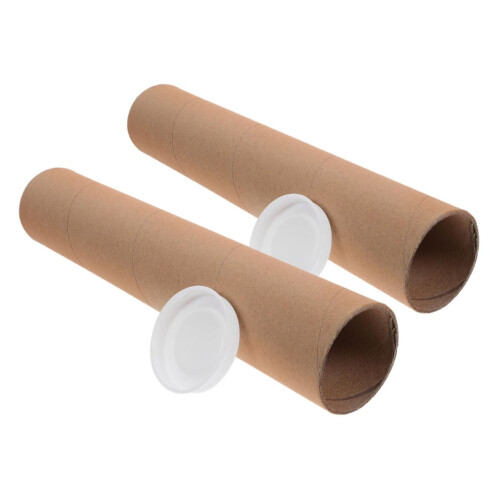 2Pcs Mailing Tubes with Secure Snap Caps for Posters, Documents, Artwork and Craft Storage