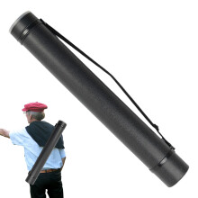 Poster Tube with Adjustable Shoulder Strap, Waterproof Crush Proof Shell, Telescoping Art Blueprint Carrier