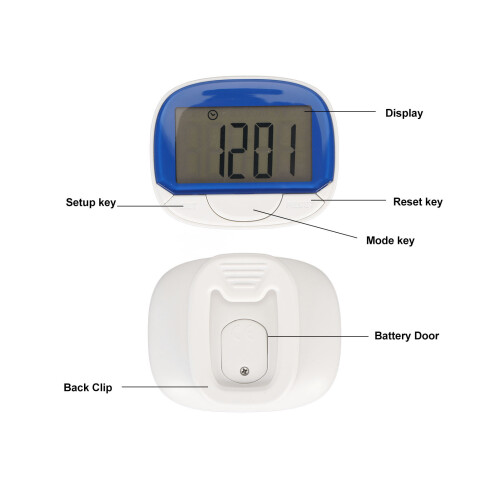 Multifunctional Pedometer 75mAh 47g Blue 2D 2