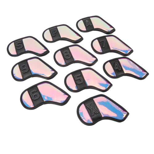 10-Piece Golf Club Covers - PU Material