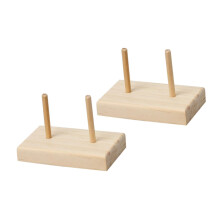 Wooden Thread Spool Holder Set, Adjustable Sewing Thread Organizer, 2Piece Rack for Home and DIY Crafts