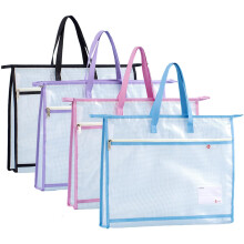 A3 Art Portfolio Tote Bag with Handle and Zipper, Colorful Craft Storage Organizer for Quilting and Embroidery