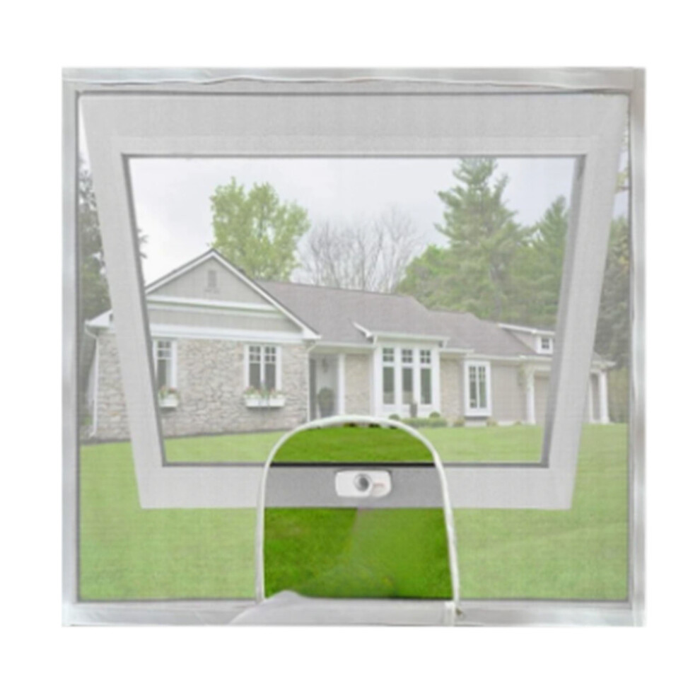 Reusable Barrier Window Screen No Drill Need Mesh Fabric 7695000921412