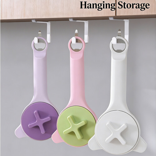 Adjustable ABS Plastic Can Opener With Stainless Steel-Purple 2