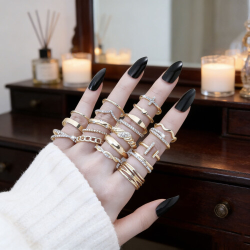 1 Set zu öffnende Fingerringe, verstellbare Öffnungsringe, 1