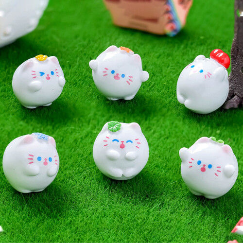 Mini chats en résine en vrac, ensemble de petits chats pour 1