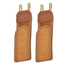 (2pcs, Brown NO Logo) SQLX Invisible Tactical Metal Hook Elastic Belt - Unisex Buckle-Less Waistband for Outdoor Work & EDC Gear Hk