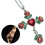 Collier pendentif crucifix gothique en argent antique avec 2