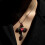 Collier pendentif crucifix gothique en argent antique avec 4