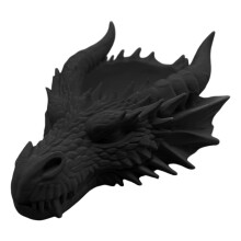 Artistic 3D Printed Gothic Dragon Candle Stand with-Black