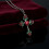 Collier pendentif crucifix gothique en argent antique avec 7