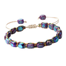 Elegante armband met stenen kralen,-paarse orchidee1