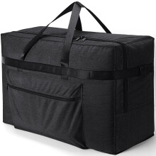 120L Extra Large Travel Duffel Bag for Men and Women, Waterproof Foldable Weekender Bag, Black