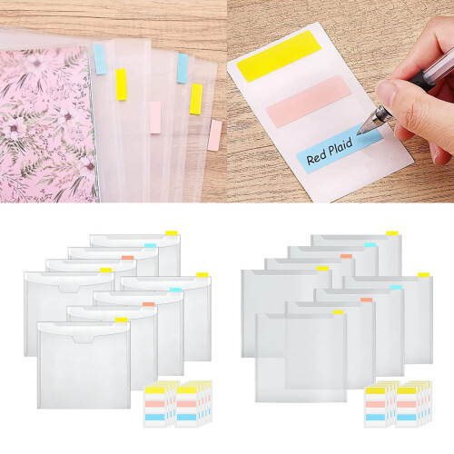 10 Pack Scrapbook Paper Storage Organizer with Buckle and Index Tabs for ColorMatching Design 2