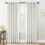 Imitation Linen Curtains 2 Panel Set Light-Navy blue W127 214 4