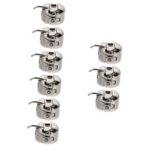 9pcs Sewing Machine Bobbin Case Set, Metal Silver Bobbin Holder, Lightweight Easy Storage