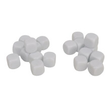 Education Dice 20pcs Plastic 16mm Round Corner Blank for Board Games White