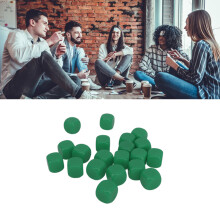 20pcs Green 16mm Plastic Dice with Rounded Corners for Board Games & Party Fun