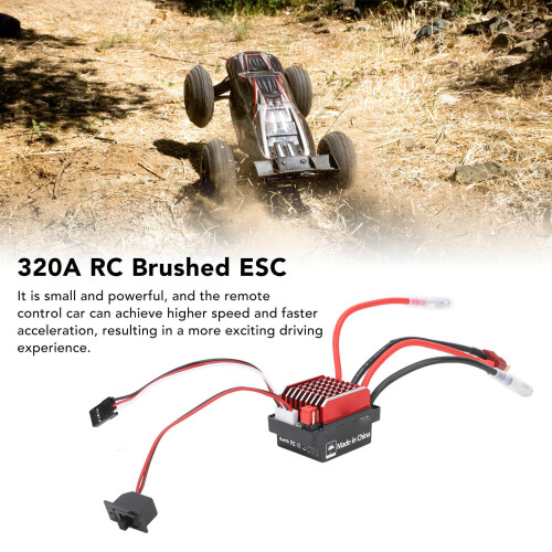 320A RC Brushed ESC Two Way Brake 60A, 6-12V, 2-3S 2